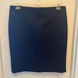 J Crew Patterned Blue Pencil Skirt